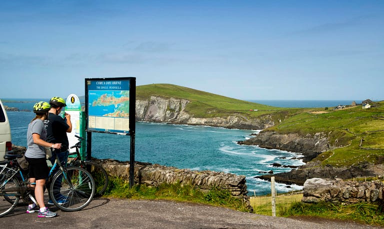 Cycling on the Dingle Peninsula - rest stop at Dunmore Head